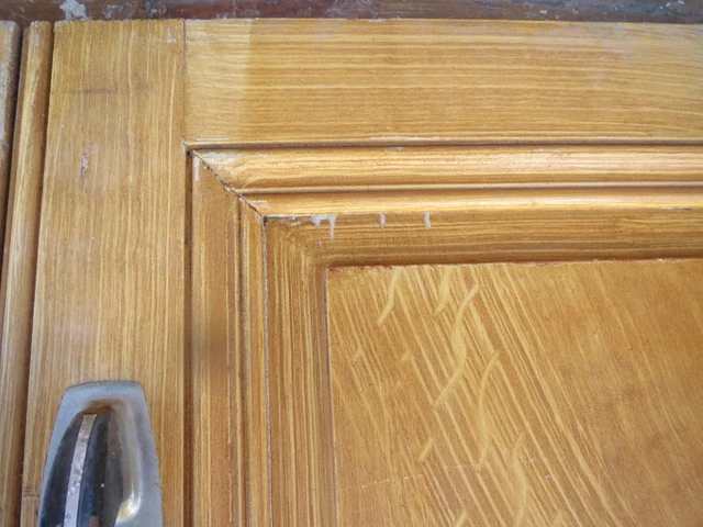 Pair Of Doors Antique Furniture Wood Porte Buffet Chest Freezer 8
