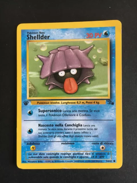 Gcc Pokemon Shellder Prima Edizione 54/62 Comune Set Fossil Italiano. Good