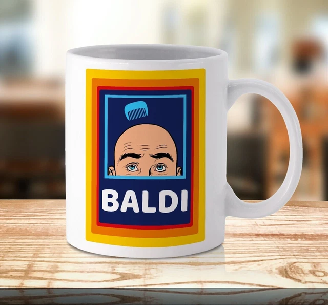 BALDI MUG CUP Bald Man Funny Novelty Birthday Christmas Gifts Him