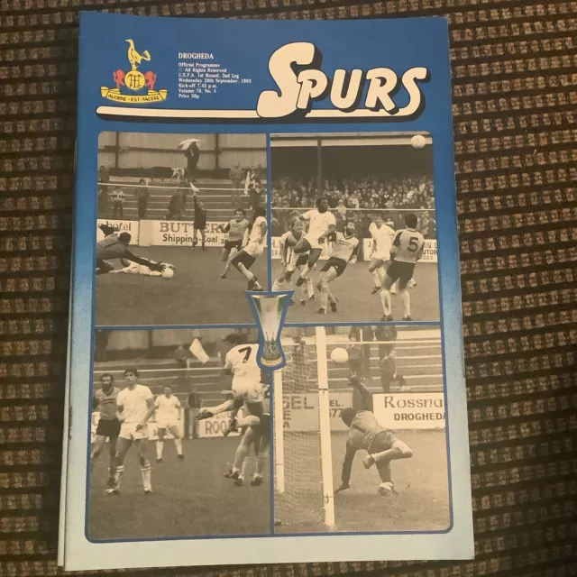 Tottenham Hotspur V Drogheda United UEFA Cup 1st Round 2nd Leg 28th Sep 1983