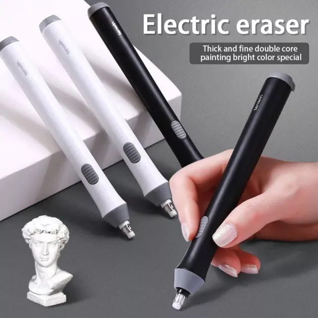 Electric Pencil Eraser Kit With 20pcs Rubber Refills Highlights Sketch Drawings