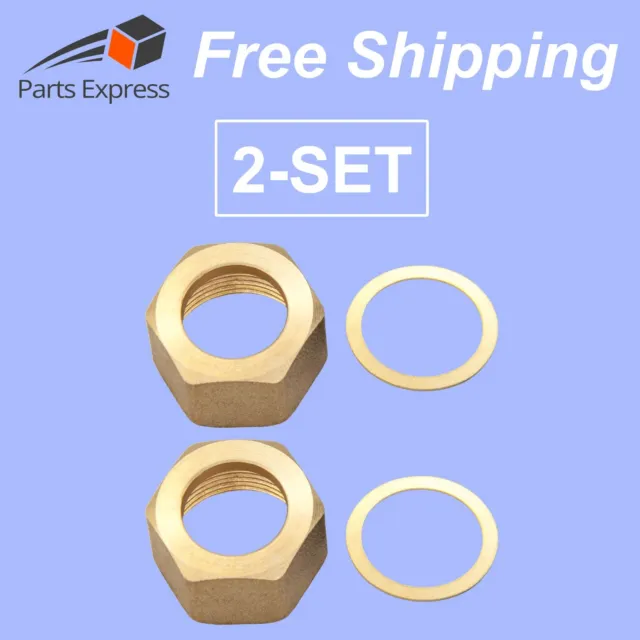 [2-SET] BRASS Washer & BRONZE Nut for Sight Glass (5/8" OD) Repair Service