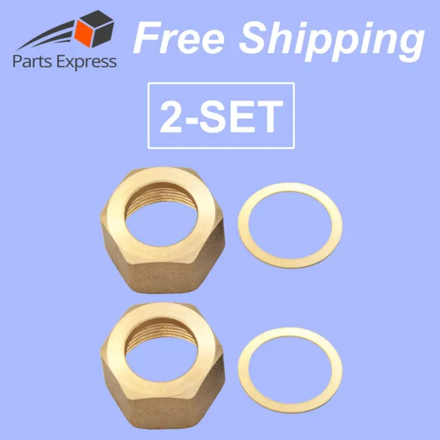 [2-SET] BRASS Washer & BRONZE Nut for Sight Glass (5/8" OD) Repair Service