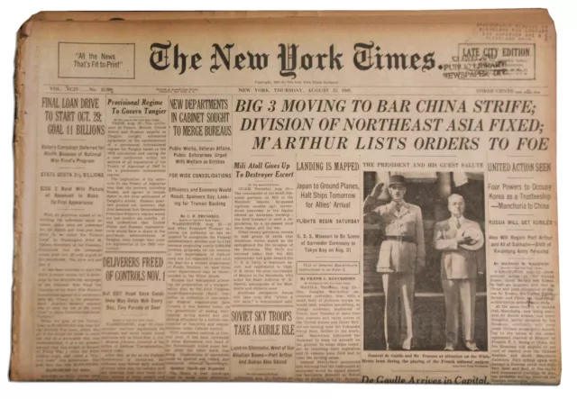 Japanese Surrender Ceremony Planned ''New York Times'' 2