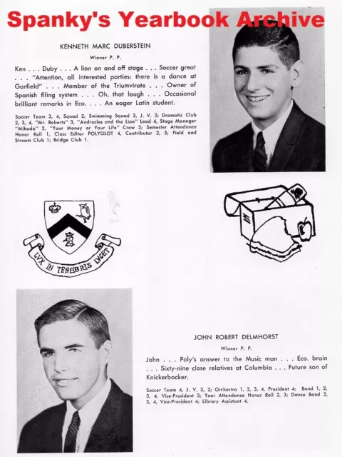 1961 Brooklyn Poly Prep High School Yearbook ~ Photos Football Teenagers Prom ++