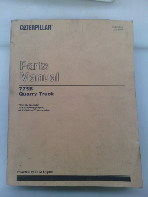 CATERPILLAR 775B QUARRY Truck parts manual. Genuine Cat book. $75.00 ...