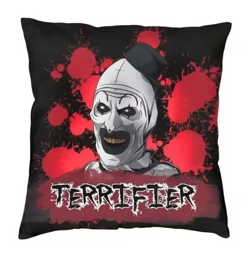 Coussin Peluche Art The Clown Terrifier - 18x25 Cm - Figurine Film D'horreur, Rembourrage Coton PP - Pour Fans D'horreur