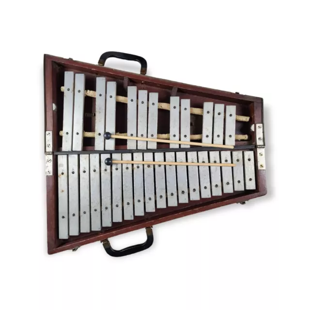 Antique 1903-1912 Xylophone Glockenspiel F.E. Dodge Company Wood Case Boston MA Antique 1903-1912 Xylophone Glockenspiel F.E. Dodge Company Wood Case Boston MA