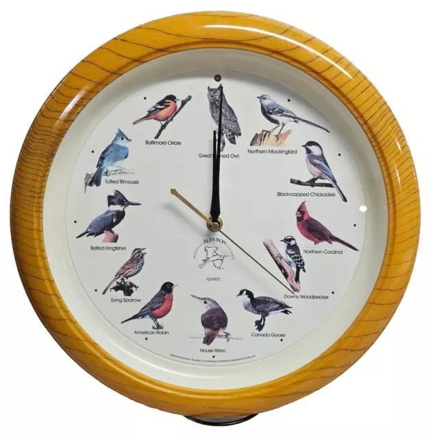 Singing Bird Wall Clock 13" National Audubon Society