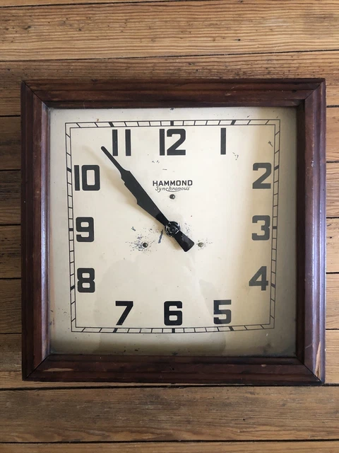 1930's Hammond Synchronous Wall Clock VTG POSTAL TELEGRAPH