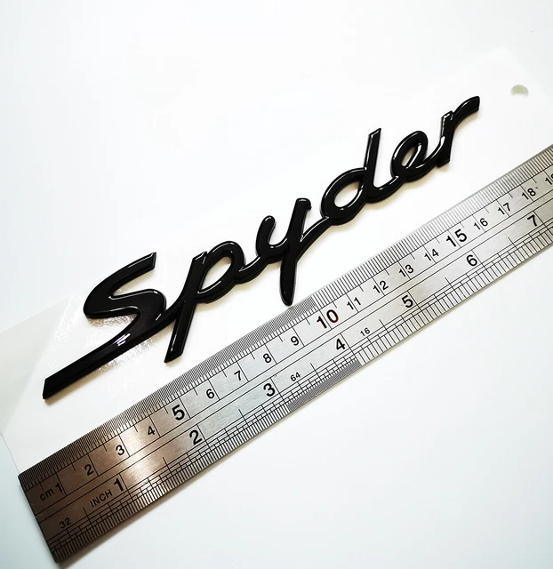 Gloss Black "Spyder" Letter Badge For Porsche Boxster Rear Emblem Tailgate