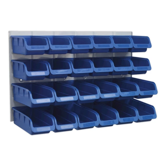 Sealey TPS131 Poubelle & Panneau Combinaison 24 Bacs - Bleu