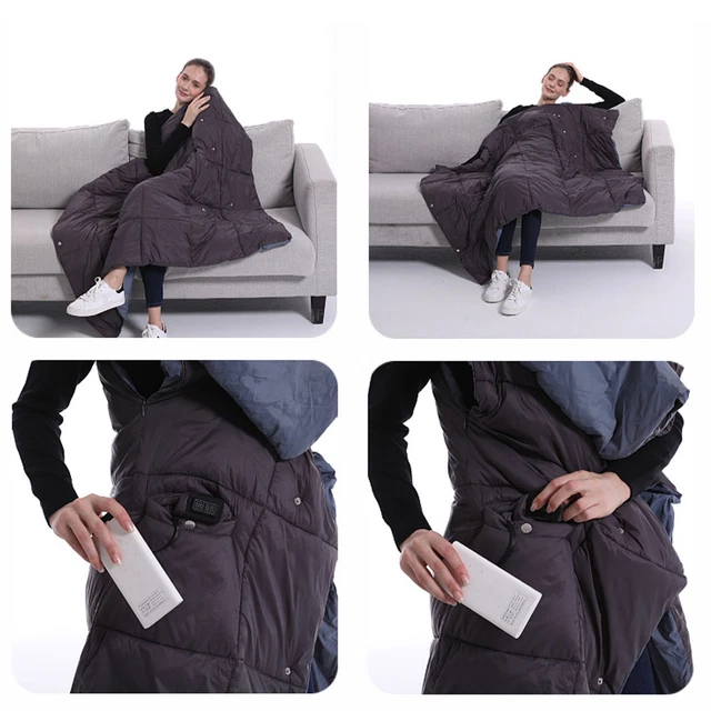 Electric Heating Blanket Universal Interface 3-Gear USB Heating Shawl No