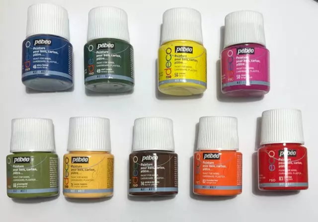 Pebeo Deco Acrylic Paint 45ml Pot - 9 variations