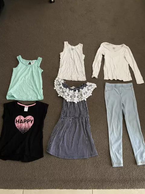 6 Mixed Items Of Girl Clothing Dress Jeggings T-shirt Size 5 Milkshake Target