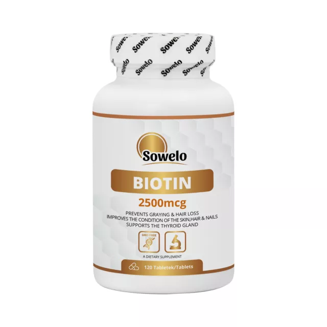 SOWELO BIOTIN VITAMINA B7 2500mcg TABLETAS