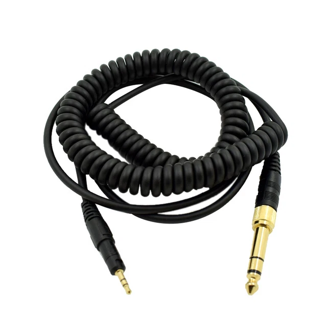 Câble De Remplacement Pour Casque Audio - Longueur 1,4 M - Compatible Audio-Technica ATH-M50x, M40x Et Sennheiser HD518, HD598, HD595 - Connecteur Ressorté - Noir