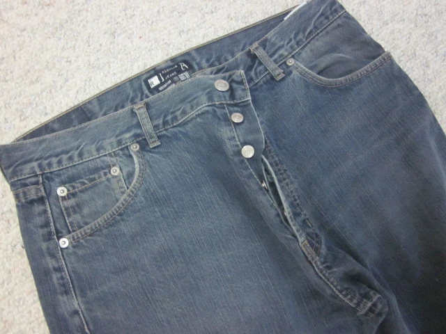 Vintage  Jeans Denim-ZARA-GRADE B Mens Size 36-EUR 46 - Bleu foncé-TBE