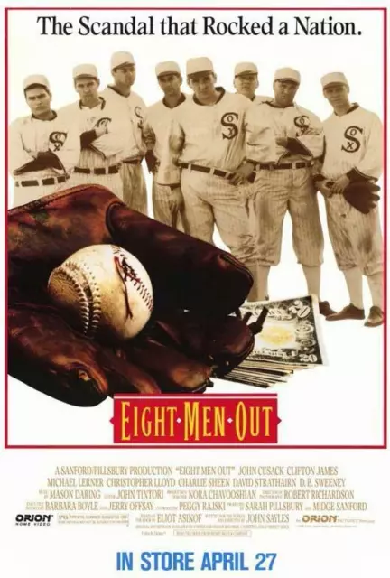 Eight Men Out Movie POSTER 27 x 40 John Cusack, D.B. Sweeney, A