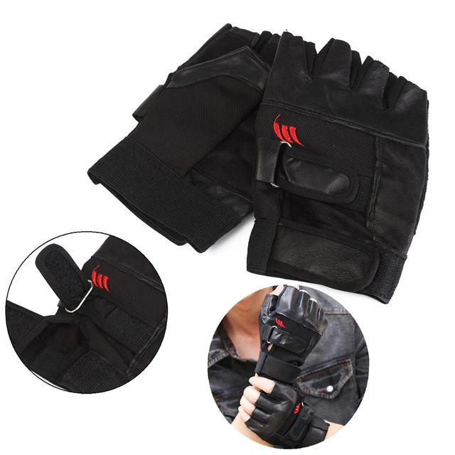 Men Weight Lifting Gym Exercise Training Sport Fitness Sports Leather Glov*xd