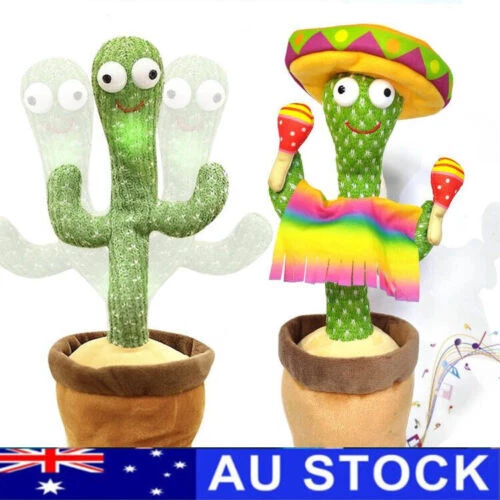 Talking Toy Dancing Cactus Doll Speak Talk Sound Record Repeat Kawaii Cactus Toy