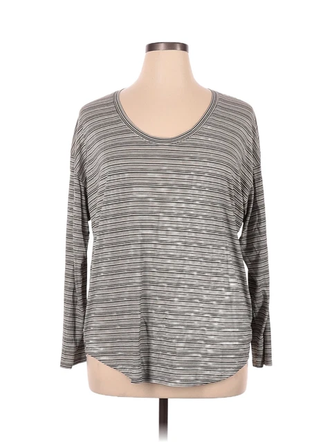 Athleta Women Gray Active T-Shirt XL