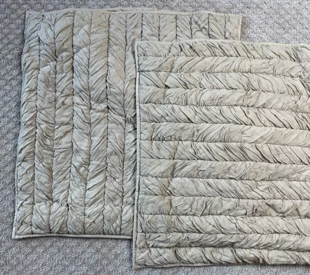 2 Avasa Home Euro Size Gathered Shams Pillow Cases Neutral Neiman Marcus