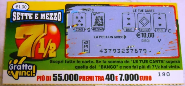 LOTTERIA GRATTA BIGLIETTO ( IL MILIARDARIO MEGA ) grattato vincente e  pagato EUR 1,00 - PicClick IT