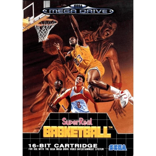 Super Real Basketball Sur Sega Megadrive - Version PAL FR - Bon état, Sans Notice