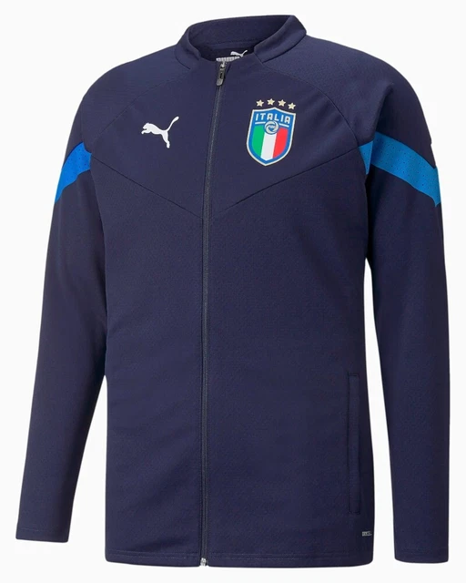GIACCA TUTA PUMA Italia Nazionale 767073 04 Zip Italiana Blu Figc