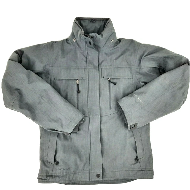 Columbia Womens Omni Tech Titanium Waterproof Full Zip Down Jacket Size Small