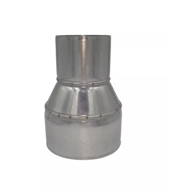 Metal Galvanizado Reductor Tubo Acero Adaptador de Conector Tiro Chimenea Forro