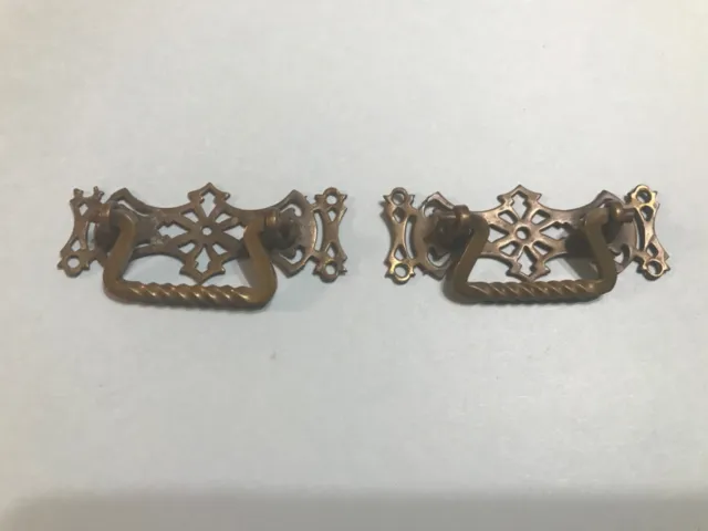 Extremely RARE MINIATURE VICTORIAN  EASTLAKE PAIR Period OLD PULLS!
