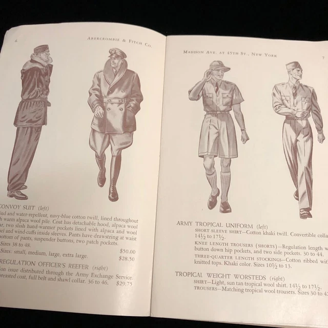 VINTAGE 1943 ABERCROMBIE & Fitch US Military Catalog WWII Army Navy