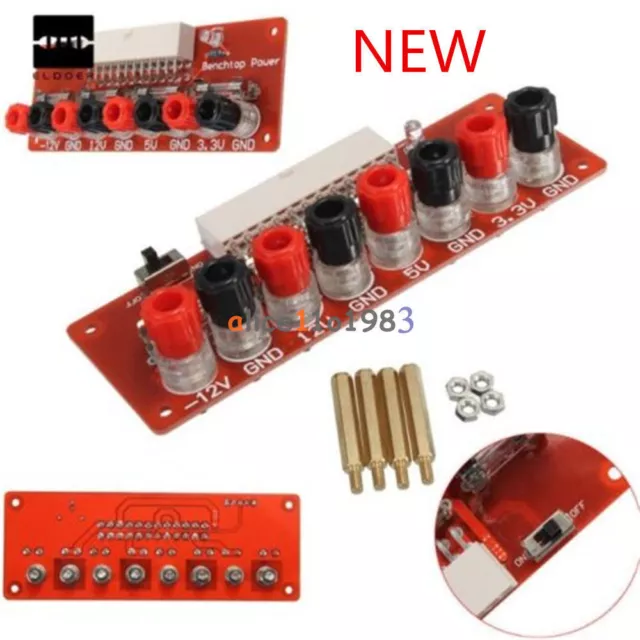 24 Pins ATX Benchtop Power Board Computer Connector Socket Power Supply Adapter