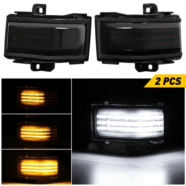 For 2017-2020 F250 Superduty LED Side Towing Mirror Light Switchback White+Amber