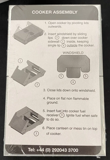 BCB DRAGON FIRE Camp Ration Stove with Solid Fuel British Military ...