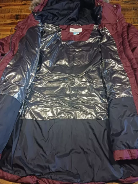 Columbia Womens Sparks Lake OMNI HEAT COLD WETHER Puffer Jacket SZ Large Dk Wine