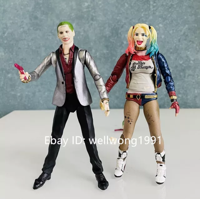 S.H. Figuarts DC Suicide Squad Harley Quinn Joker Figura PVC Collezione Giocattoli Nuovo