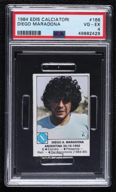 1984-85 Edis Calciatori Stickers Diego Maradona #166 PSA 4