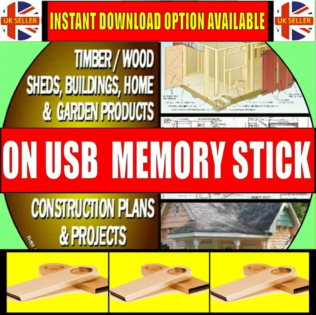 18000 Woodwork Plans Collection Wood Projects Guides DIY Sheds Fences USB STICK