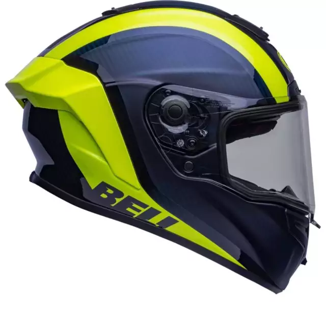 Bell Race Star DLX Flex Tantrum 2 Dark Blau Hiviz Gelb Integralhelm - Kostenl...