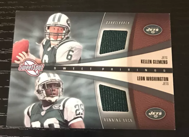 2006 Upper Deck Sweet Spot Kellen Clemens / Leon Washington Duel Jersey