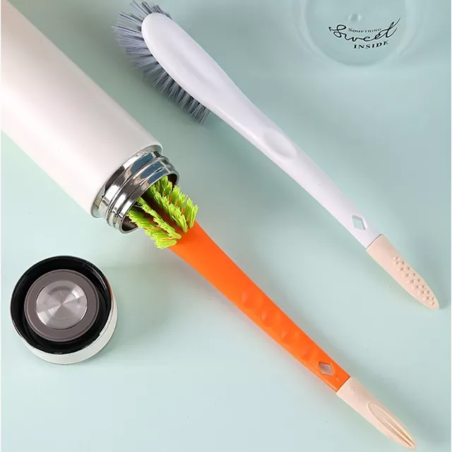  Grand Kitchen 3 in 1 Cleaning Brush,Baby Bottle Cleaning Brush,3  in 1 Multi-Functional Silicone Baby Bottle Brush Cleaner with Stand,3 in 1  Tiny Bottle Cup Lid Detail Brush -1pcs Green : Baby