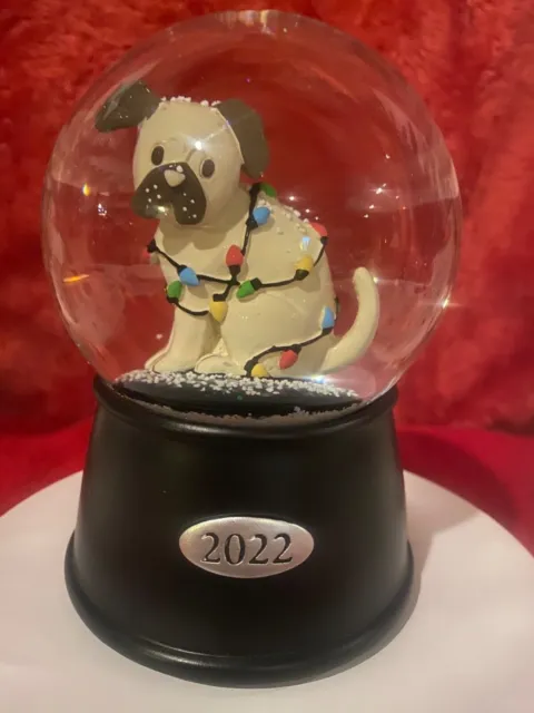 Pug Snow Globe - 2022 Wondershop™ Christmas Musical Wind-up NIB