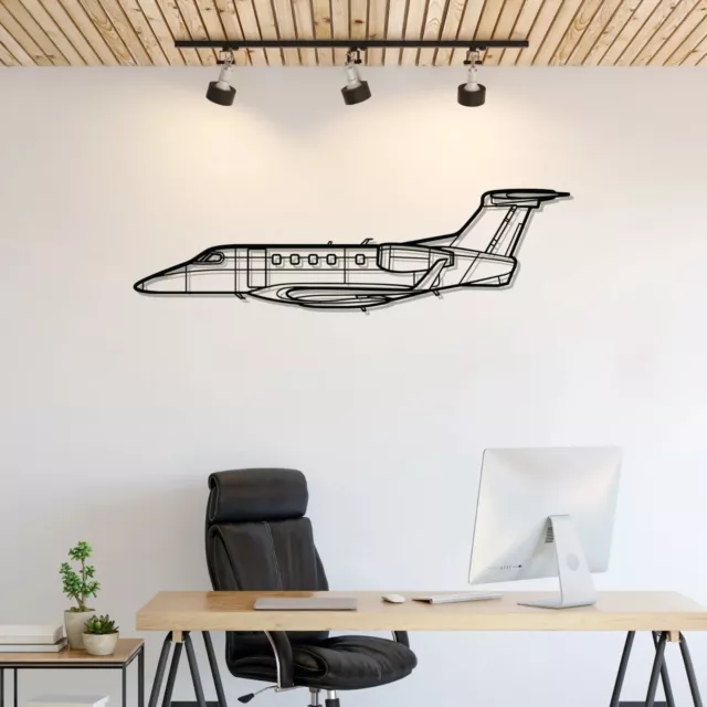 Wall Art Home Decor 3D Acrylic Metal Plane Aircraft USA Silhouette Phenom 300