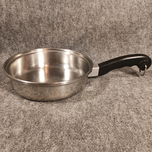 Vintage Saladmaster Stainless Steel 9" Skillet Pan Pot Tri Clad 18-8 No Lid USA