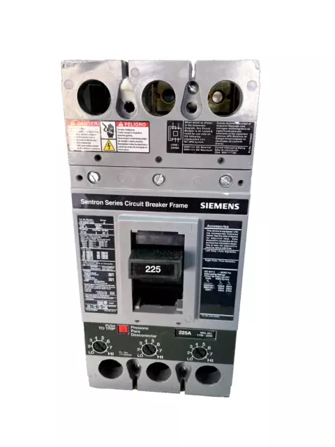 NEW Siemens HFD63B225 3p 600v 225a 65k Sentron Circuit Breaker NEW - Slight Chip