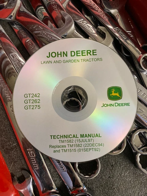John Deere Lawn & Garden Tractors GT242 GT262 GT275 Technical Manual TM1582