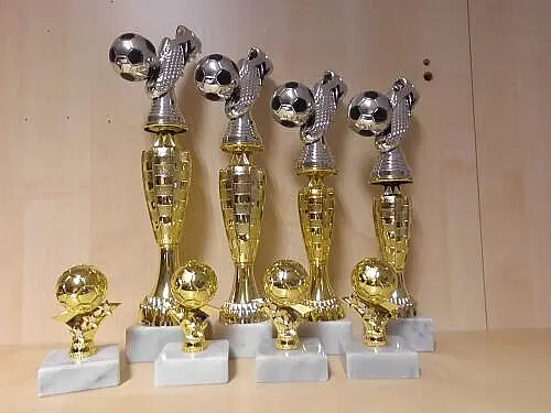 Fußball Pokal 8er-Serie Turnier Kids 33-27 cm Trophäe Pokale mit Gravur (36540)
